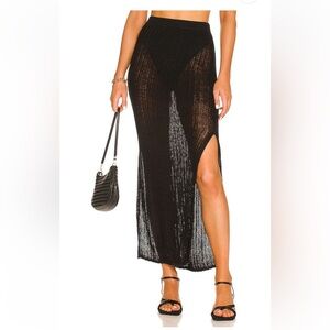 Camila Coelho Cleo Skirt in Black - XS, Like New Beach Swimsuit Coverup